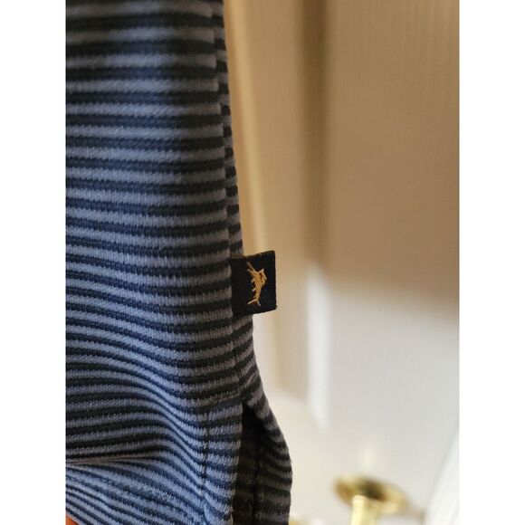 Tommy Bahama Striped Polo Shirt Golf‎ Casual Short Sleeve Blue Size L - Picture 5 of 6